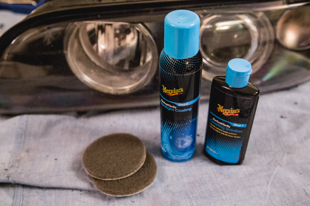  Meguiars Two Step Headlight Restoration Kit, Car Detailing  Supplies For Restoring And Protecting Clear Headlight Plastic, Includes  Headlight Coating And Cleaning Solution