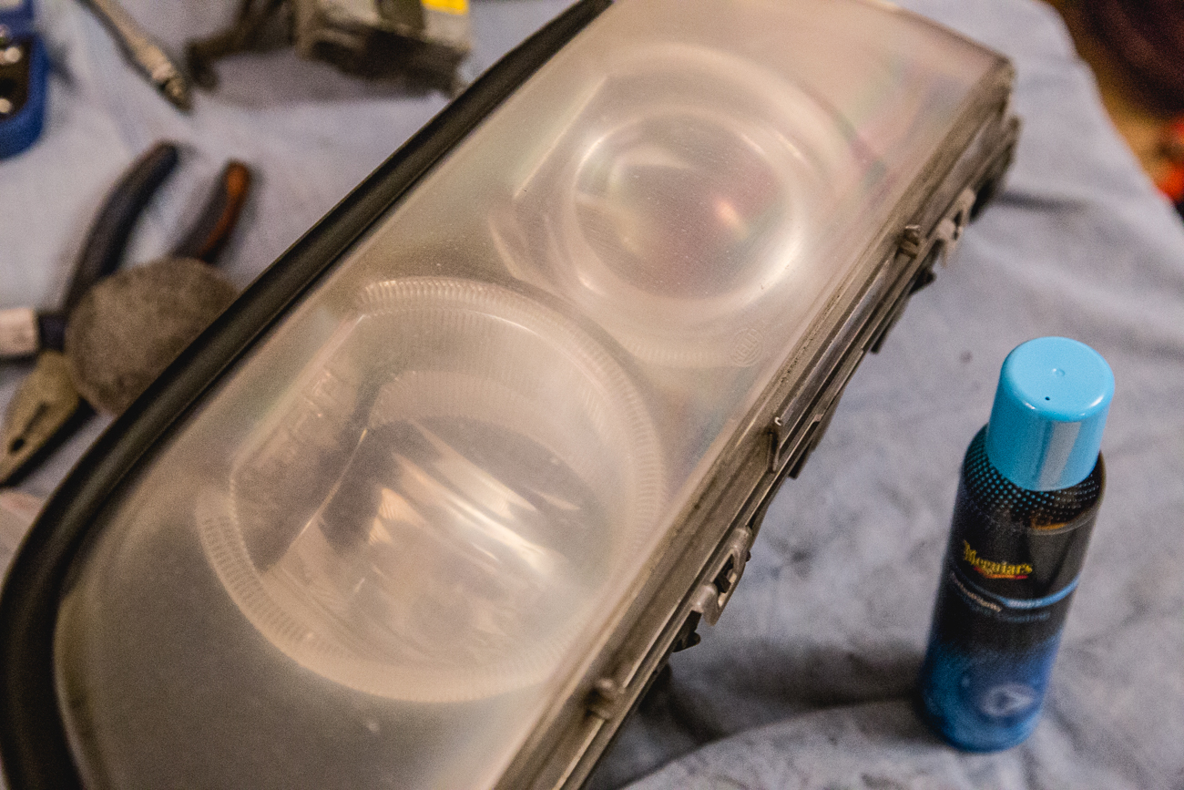 Restoring tired headlights with Meguiar's Two Step PerfectClarity
